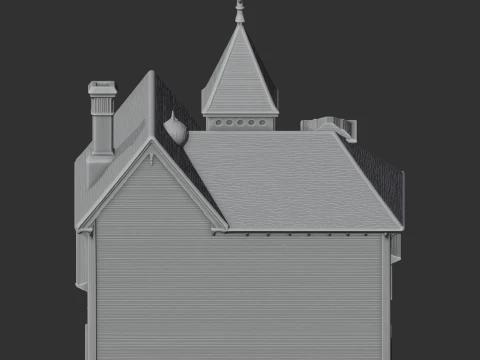 Queen Anne style architecture 3D Model