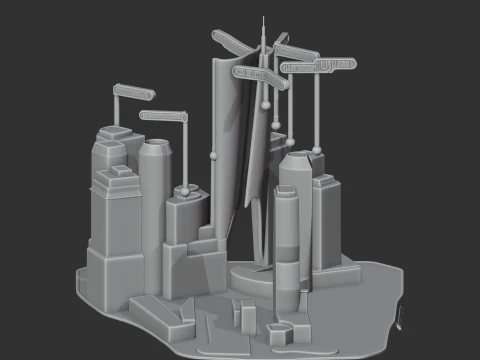 Signature Tower Bangkok 3D Model