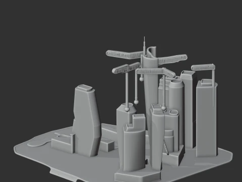 Signature Tower Bangkok 3D Model