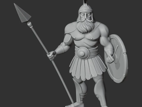Achilles Ancient Warrior 3D Model