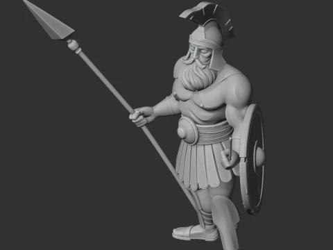 Achilles Ancient Warrior 3D Model