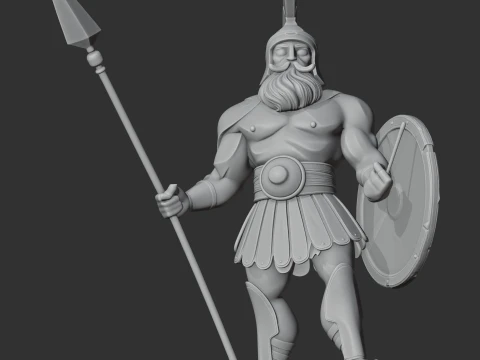 Achilles Ancient Warrior 3D Model