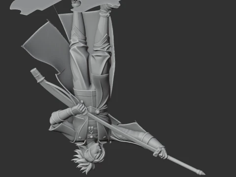 Akechi Mitsuhide Samurai 3D Model