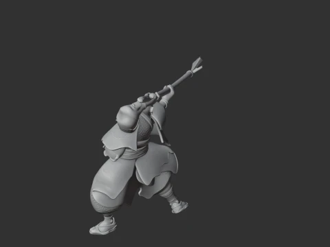 Araki Murashige Samurai Classic 3D Model