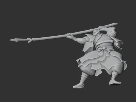 Araki Murashige Samurai Classic 3D Model