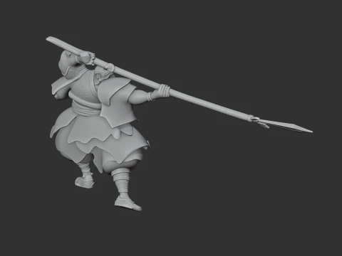 Araki Murashige Samurai Classic 3D Model