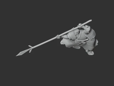 Araki Murashige Samurai Classic 3D Model