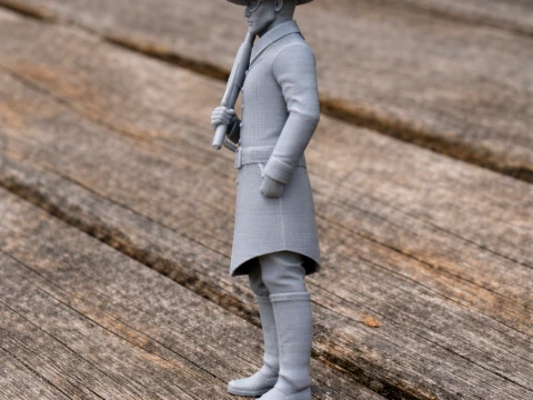 Black Kettle Scout Civil War Soldier 3D Model