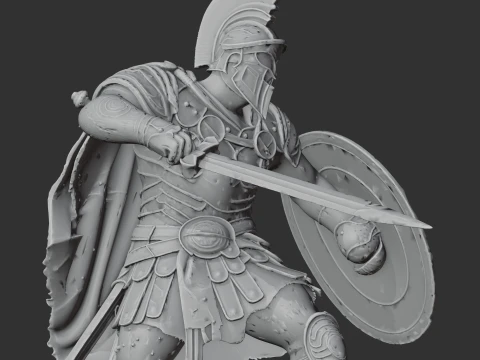 Champion of Pompeii Gladiator 3D Model