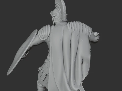 Champion of Pompeii Gladiator 3D Model