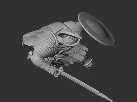 Champion of Pompeii Gladiator 3D Model