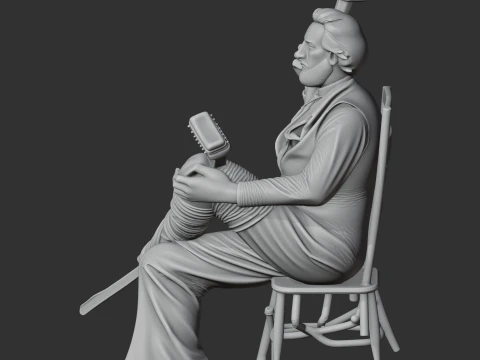 Clay Allison Cowboy Gunslinger 3D Model