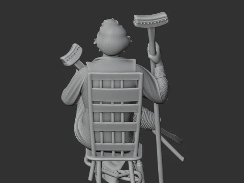 Clay Allison Cowboy Gunslinger 3D Model