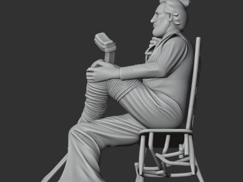 Clay Allison Cowboy Gunslinger 3D Model