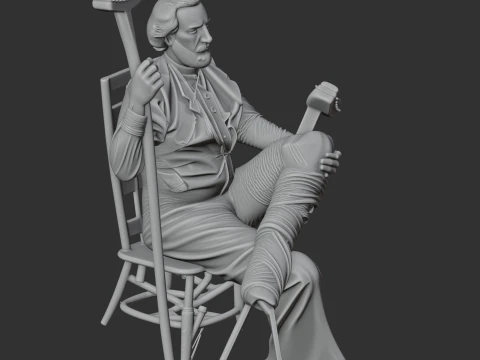 Clay Allison Cowboy Gunslinger 3D Model