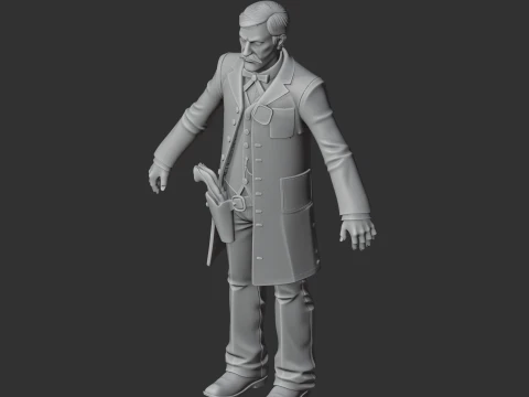 Dallas Stoudenmire Cowboy Gunslinger 3D Model