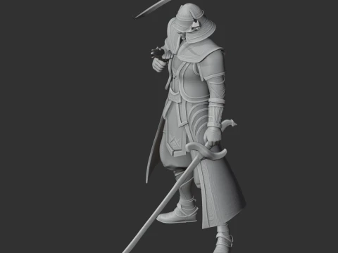 Date Masamune Samurai 3D Model
