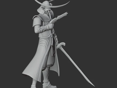 Date Masamune Samurai 3D Model