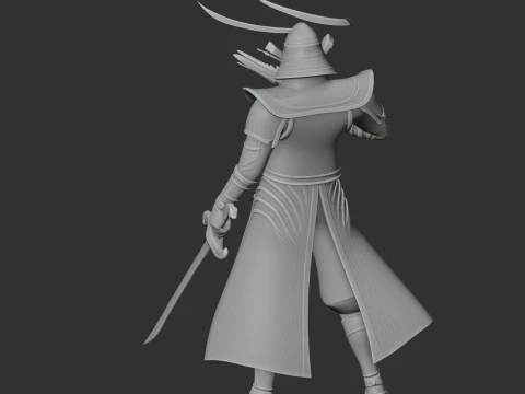 Date Masamune Samurai 3D Model