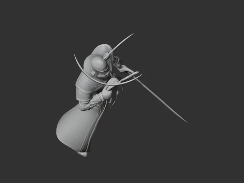 Date Masamune Samurai 3D Model