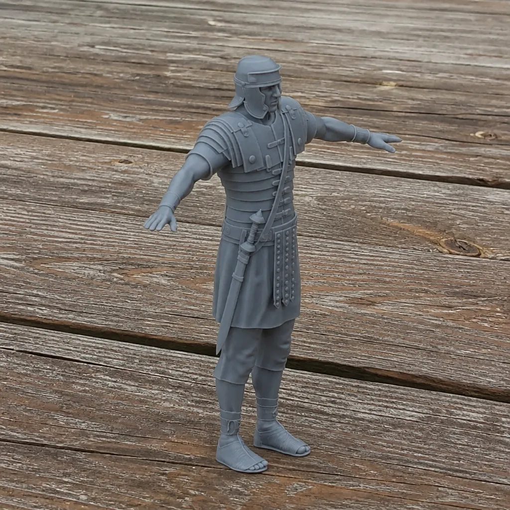 Drusus Roman Legionary 3D Model .c4d .max .obj .3ds .fbx .stl .blend