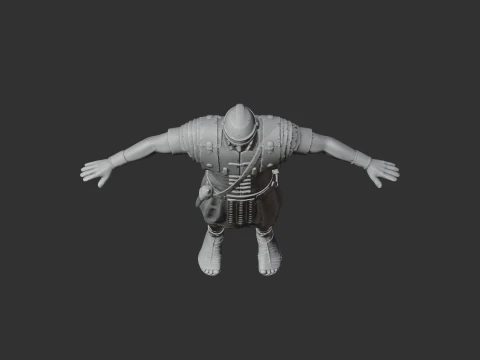 Drusus Roman Legionary 3D Model