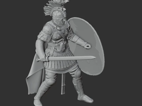Flavius Aetius Roman Legionary 3D Model