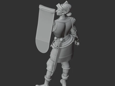 Gaius Mucius Scaevola Roman Legionary 3D Model