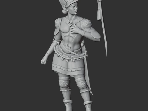 Gaius Mucius Scaevola Roman Legionary 3D Model
