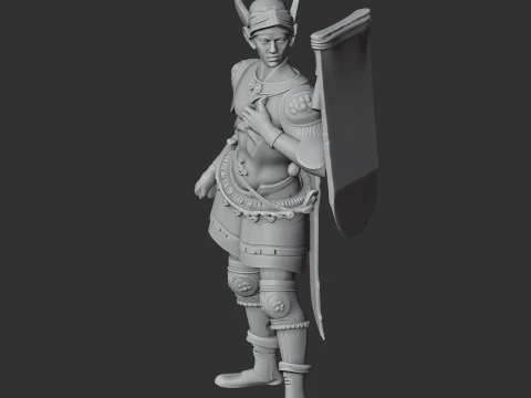 Gaius Mucius Scaevola Roman Legionary 3D Model