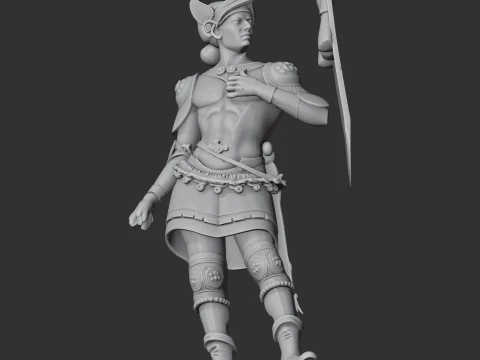 Gaius Mucius Scaevola Roman Legionary 3D Model