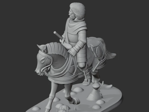 Gaston de Foix Knight 3D Model