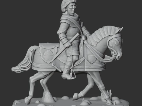 Gaston de Foix Knight 3D Model