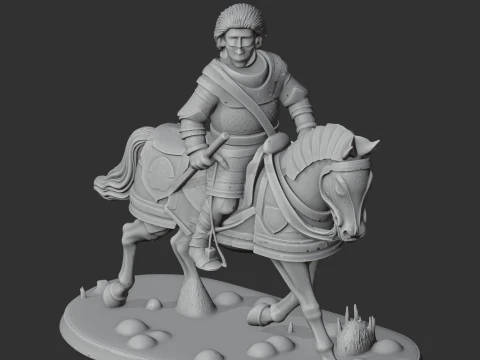 Gaston de Foix Knight 3D Model