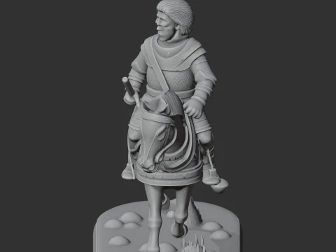 Gaston de Foix Knight 3D Model