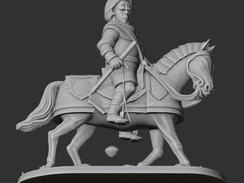 Gaston de Foix Knight 3D Model