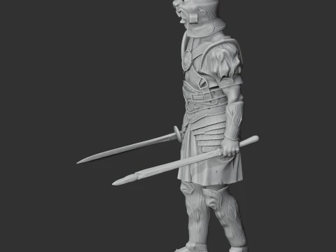 Gaul Champion Gladiator 3D Model