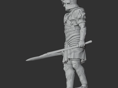 Gaul Champion Gladiator 3D Model
