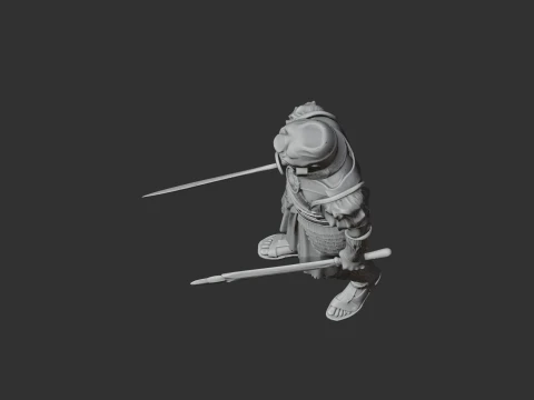 Gaul Champion Gladiator 3D Model