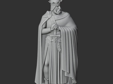 Godfrey of Bouillon Knight 3D Model
