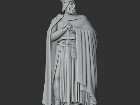 Godfrey of Bouillon Knight 3D Model