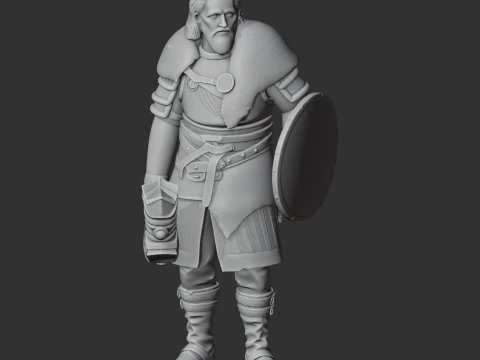 Halfdan gnarsslon Viking 3D Model