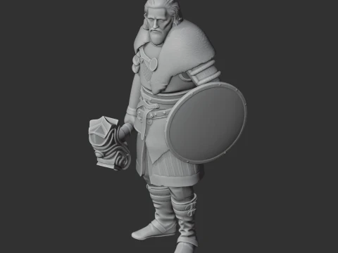 Halfdan gnarsslon Viking 3D Model