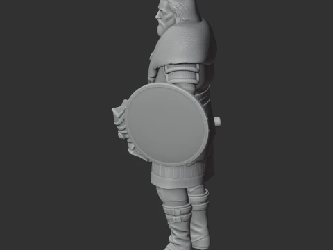 Halfdan gnarsslon Viking 3D Model