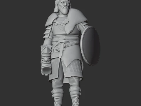 Halfdan gnarsslon Viking 3D Model