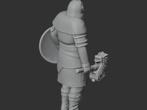 Halfdan gnarsslon Viking 3D Model