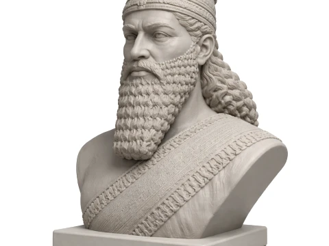 Ashurbanipal Bust 3D Model