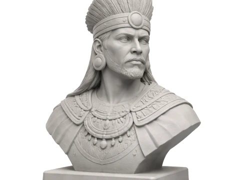 Atahualpa Bust 3D Model