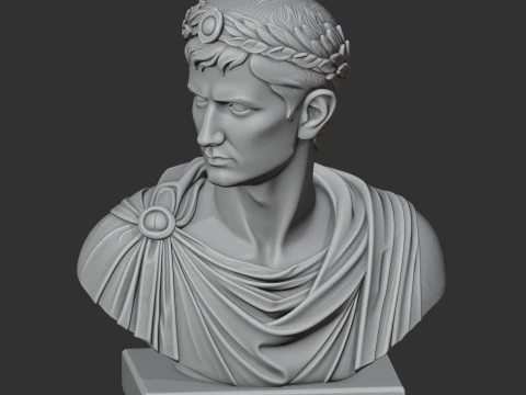 Augustus Bust 3D Model