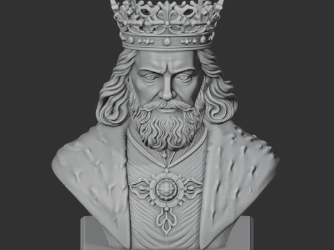 Casimir the Great Bust 3D Model